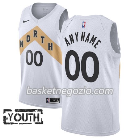 Canotte Bambino Toronto Raptors Personalizzate 2018-19 Nike City Edition Bianco Swingman